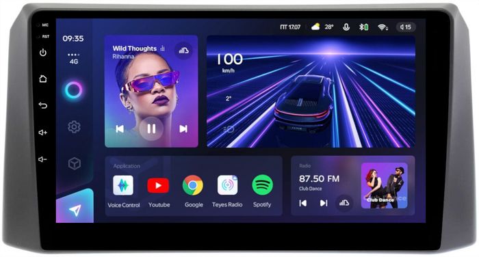 Магнитола для УАЗ Патриот Пикап Профи 2016+ (рамка тип 1) - Teyes CC3 монитор 9" QLED на Android 10, Быстрая, CarPlay, 4G SIM-слот