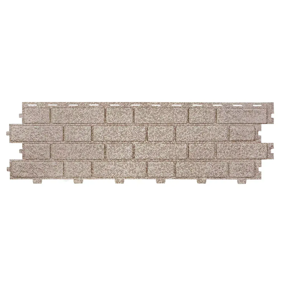 Сайдинг виниловый Tecos Brickwork Сильвер Акрил 1140х350 мм