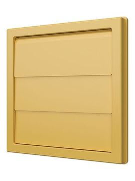 Выход стенной КФ фланец D100 жалюзи 150x150 ASA бежевый ERA