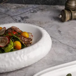 Блюдо овальное для подачи 22,5*18,5 см h5,5 см Organic белое фарфор P.L. Proff Cuisine [3]