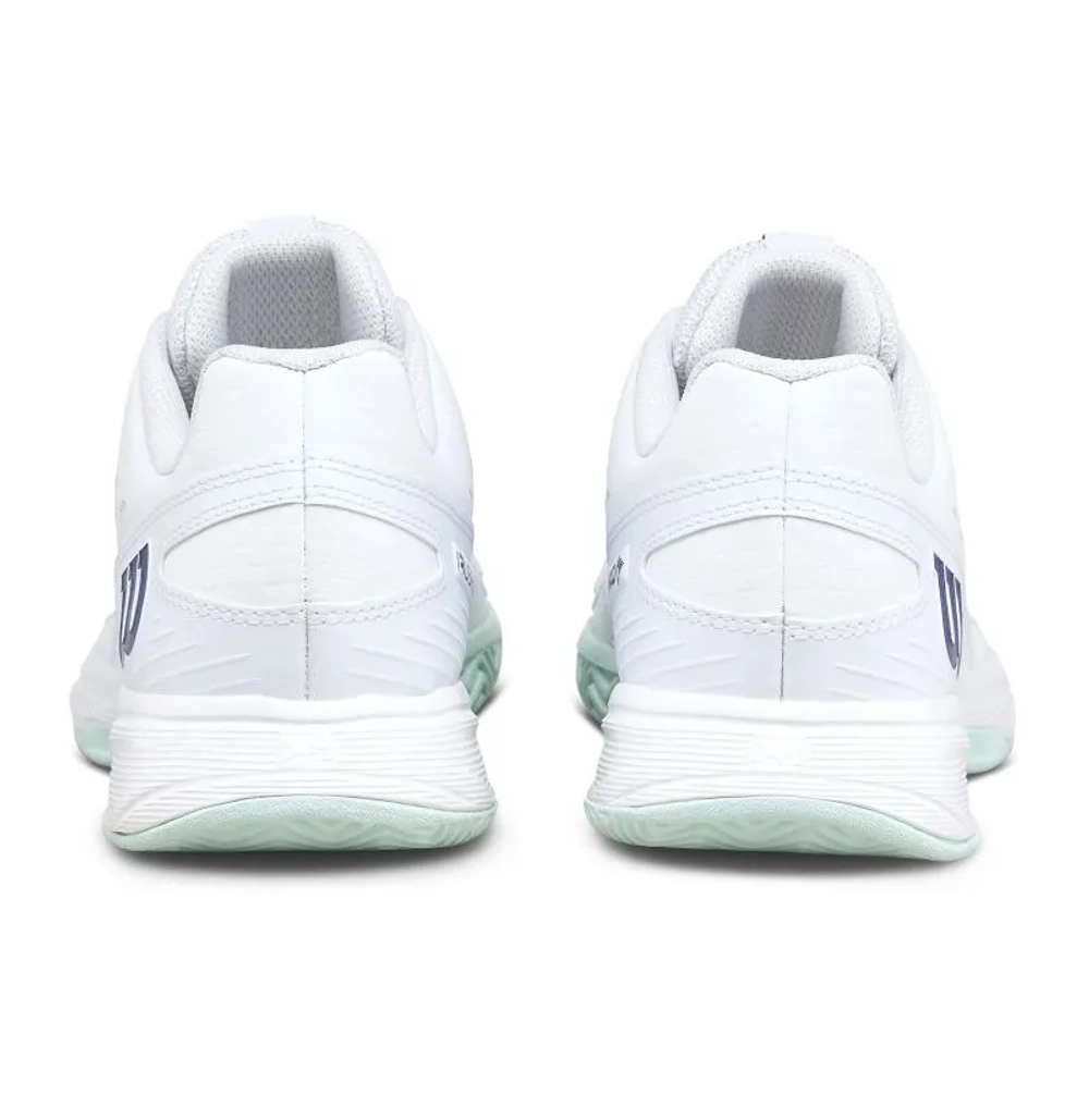 Детские теннисные кроссовки Wilson Rush Pro Jr - white/bay/skip blue