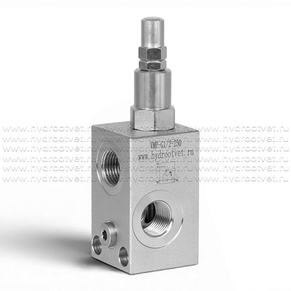 VMP-G1/2-250 - Предохранительный клапан трубный тройником G1/2, 50-250 бар VMP-G1/2-250 - Предохранительный клапан трубный тройником G1/2, 50-250 бар
