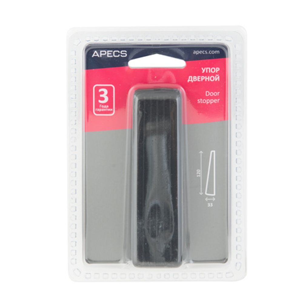 Упор дверной APECS DS-0017-BLM черный матовый