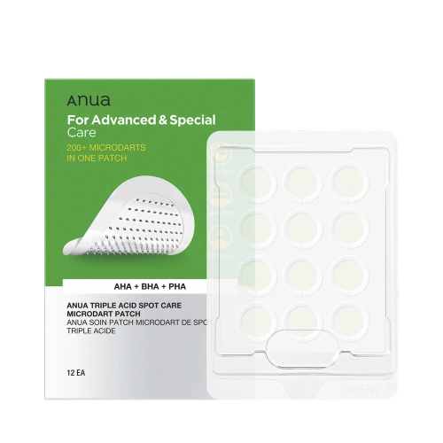 ANUA Triple Acid Spot Care Microdart Патчи от акне 12 шт