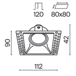 Встраиваемый светильник Maytoni Dot DL042-01-SQ-B