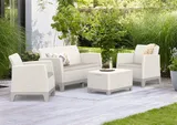 Keter Комплект мебели Сканди Форма (Scandi Forma set with 2 seater sofa and storage box jute table Pebble Grey & Soft beige ) бежевый — фото 2