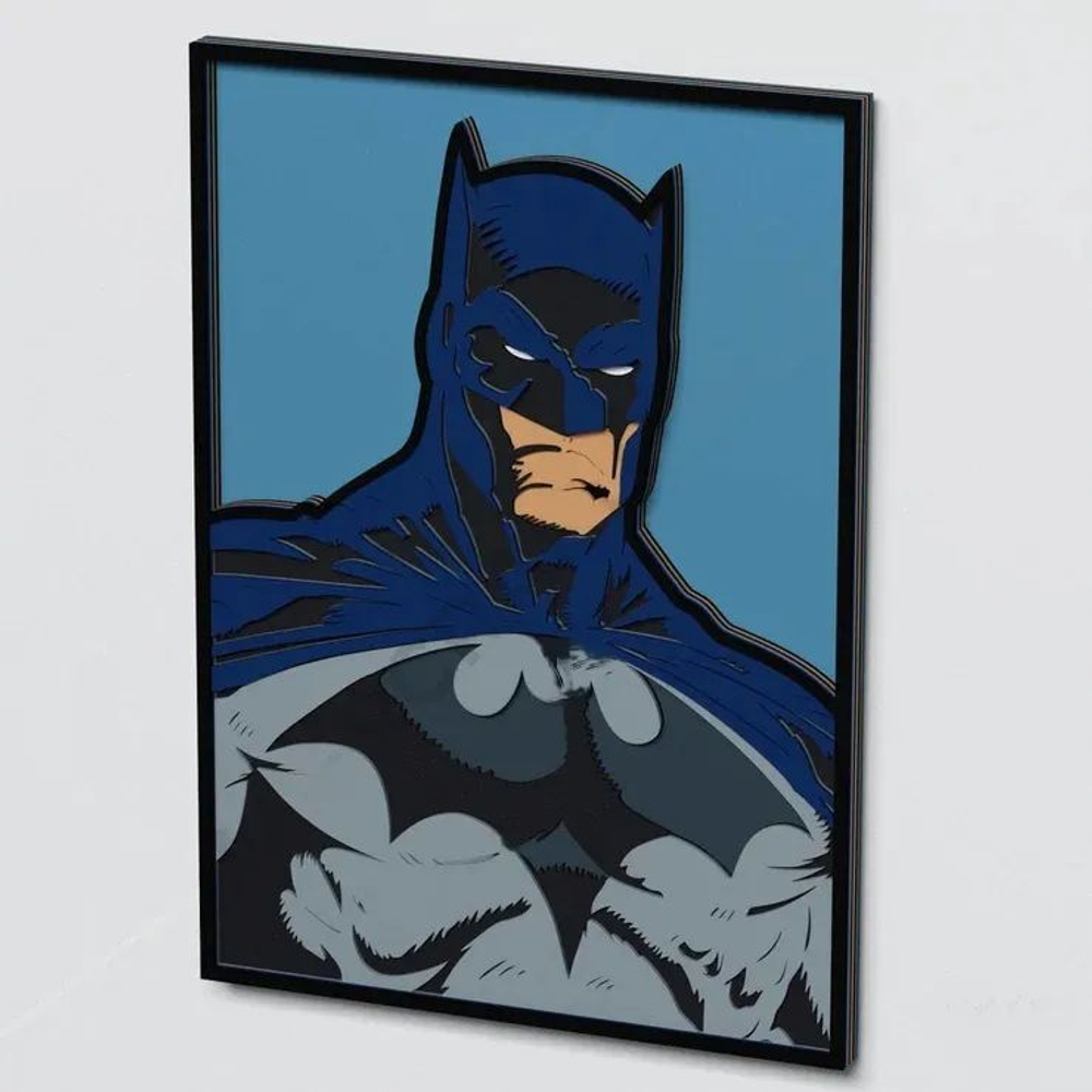 3D Картина по номерам из дерева Бэтмен, 38x50 см