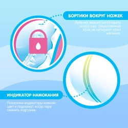 Подгузники Joonies Premium Soft S 3-6кг 64шт