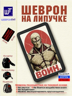 Шеврон "Атака титанов. Райнер. Воин" dtf