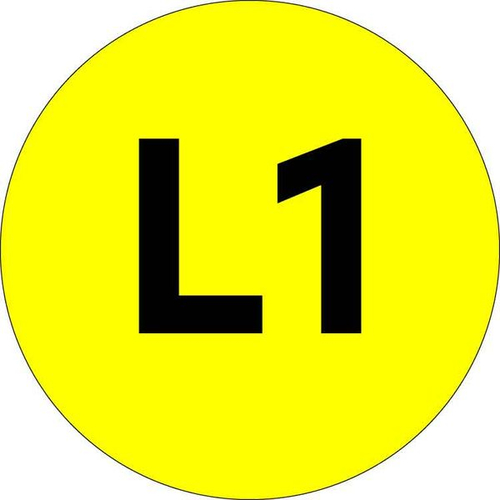 Наклейка "L1" d=20 EKF PROxima (100.00 шт.)