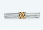 Зажим для денег из серебра и жёлтого золота 18k, Tiffany 💠 Signature - Единственный в наличии