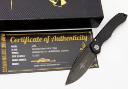 Нож Marfione Custom Anax ELMAX DLC Hand Rubbed Satinфотография - 2