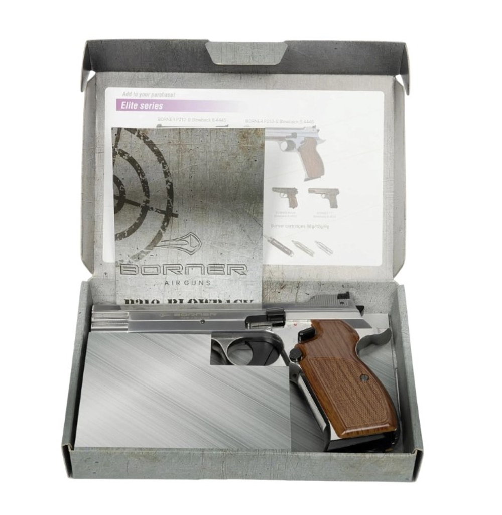 Пистолет пневматический BORNER P210S (blowback), кал. 4,5 мм