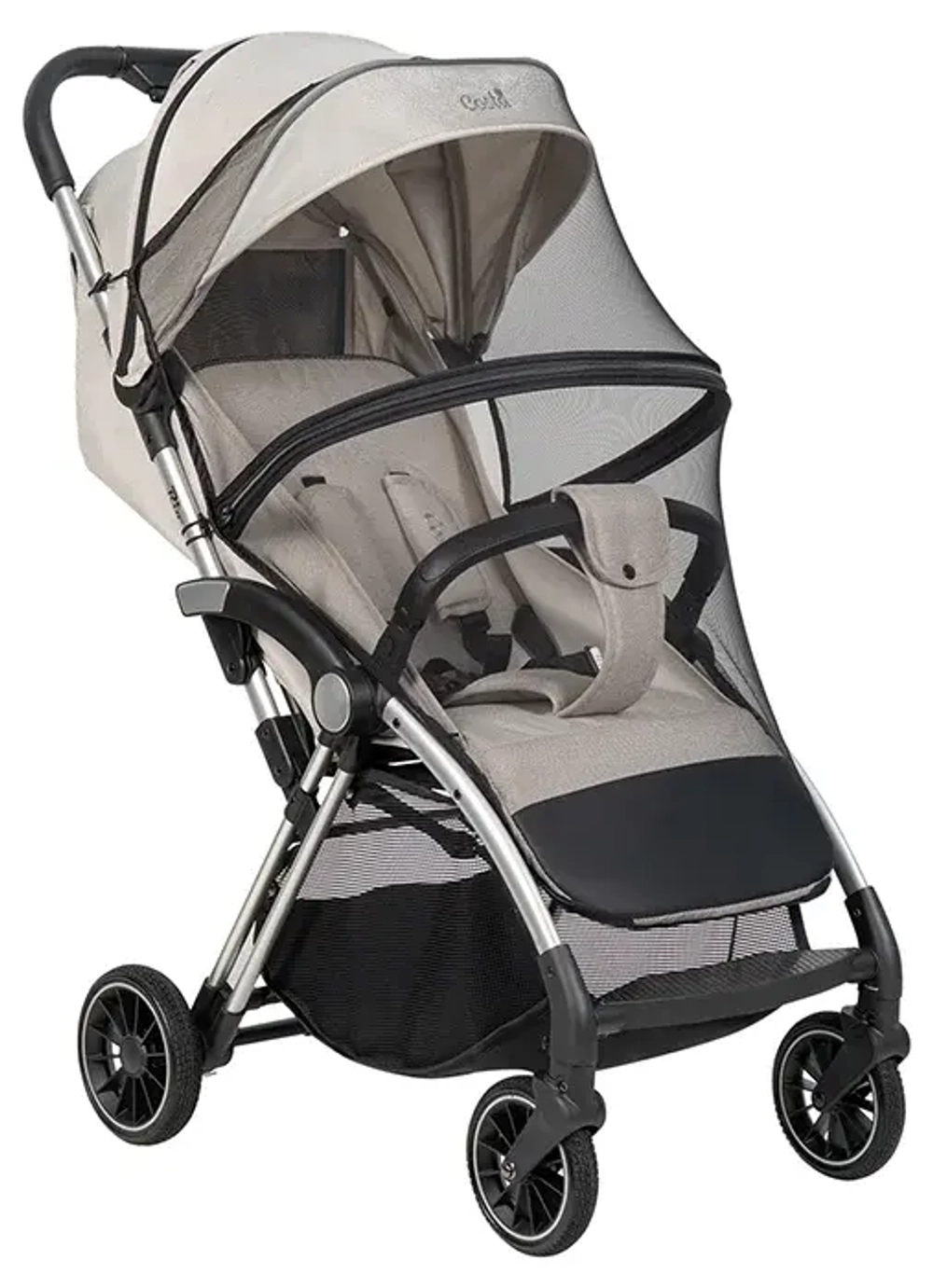 Коляска детская прогулочная COSTA Rio (Beige shine/Блестящий бежевый CR-2)