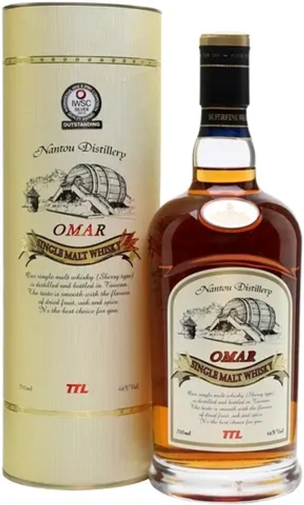 Виски Omar Single Malt Bourbon Type, 0.7 л.