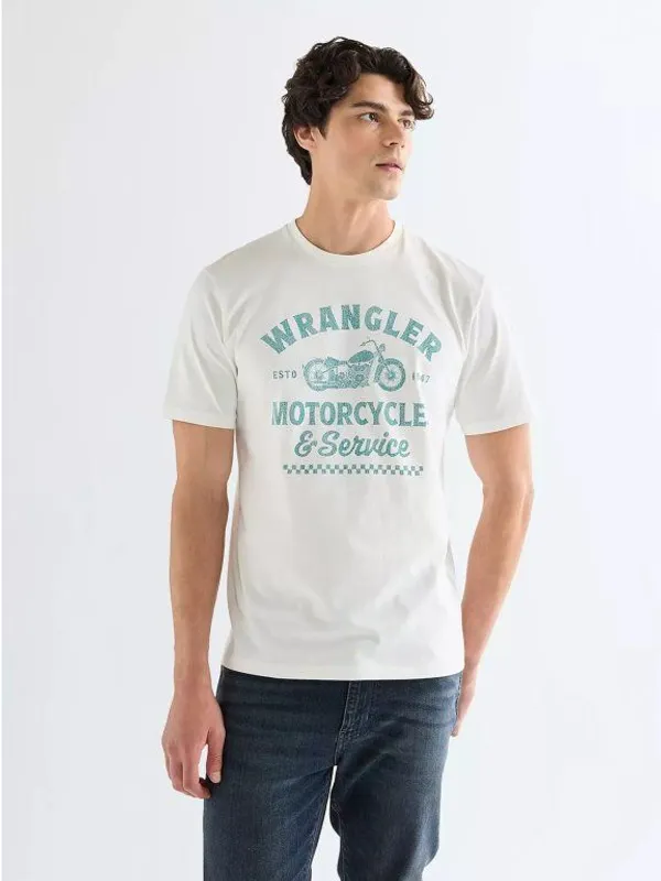 Футболка мужская WRANGLER AMERICANA TEE WORN WHITE