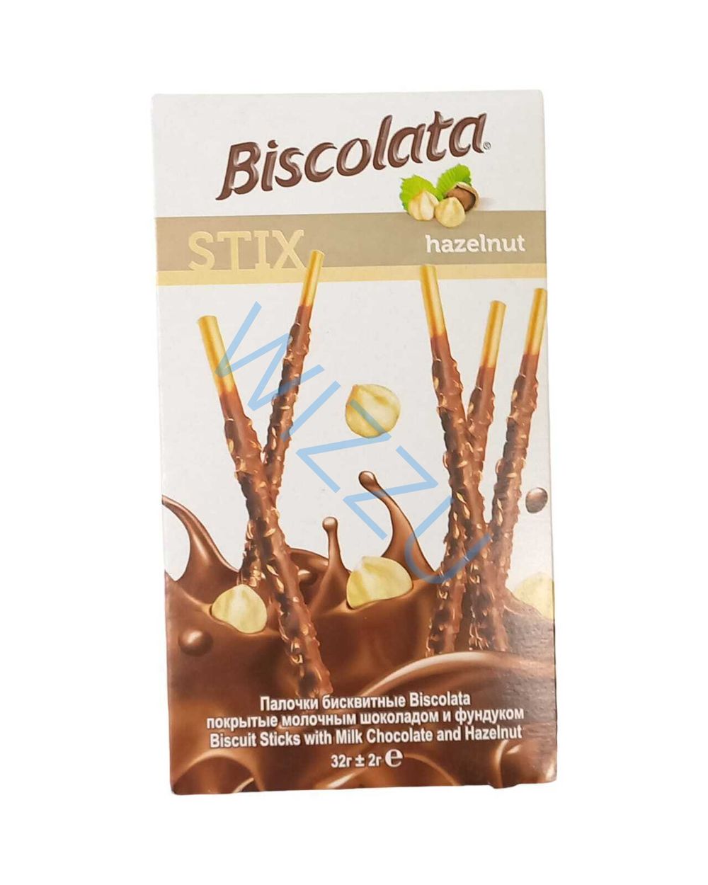 Палочки бисквитные Biscolata покрытые мол шок с кокосовой стружкой 32 г