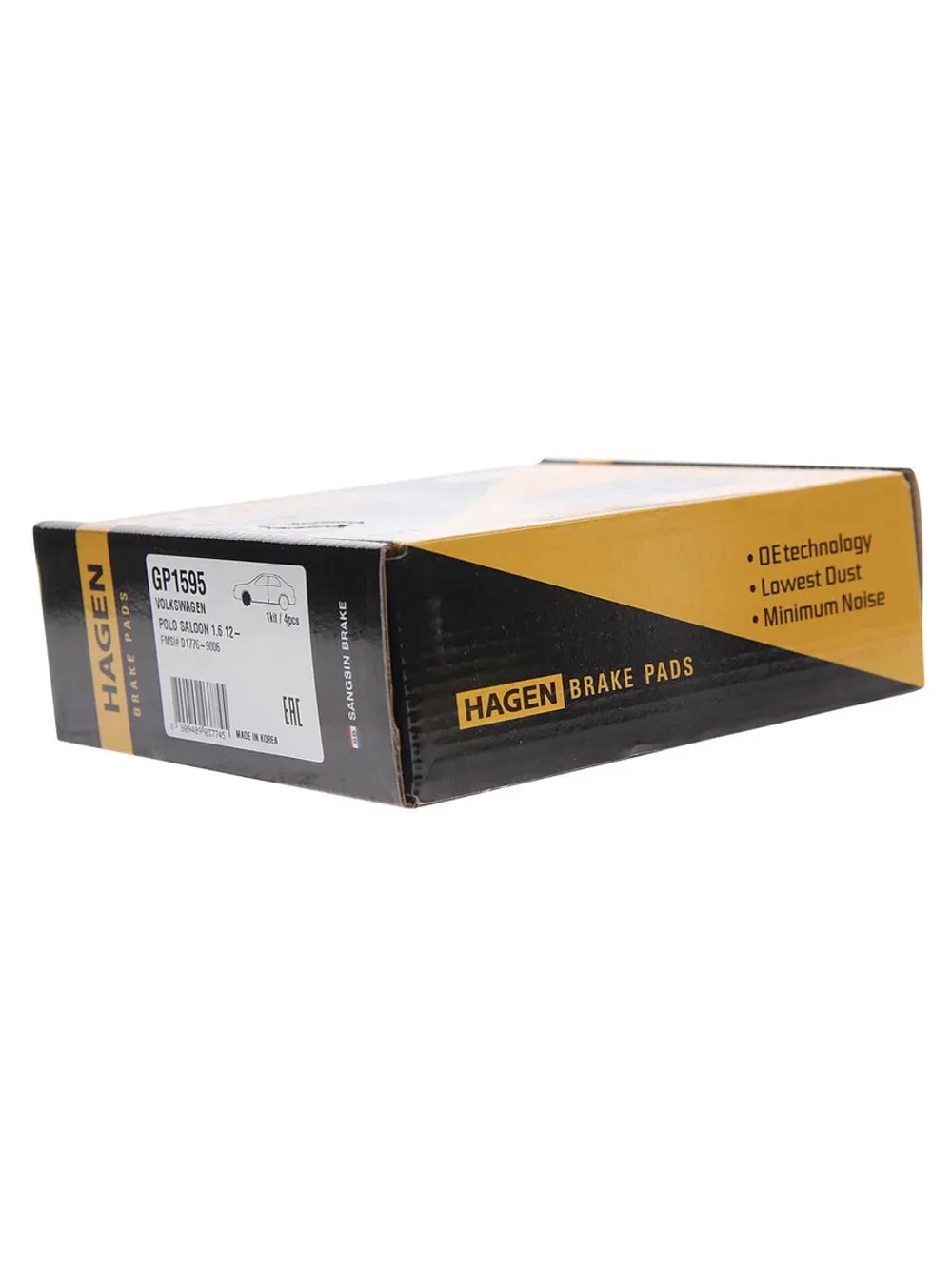 Колодки тормозные VW Polo Sedan (10-) передние (4шт.) HAGEN SANGSIN