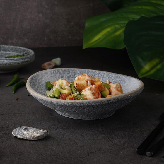 Салатник 450 мл 19,5*17,5 см h5/4,3 см Side Up Stone Untouched Taiga P.L. Proff Cuisine [6]