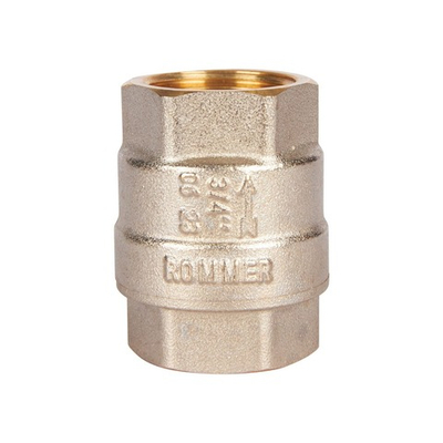 Клапан обратный ROMMER RVC-0001 - 3/4" (ВР/ВР, PN40, Tmax 120°C, с металлическим седлом)