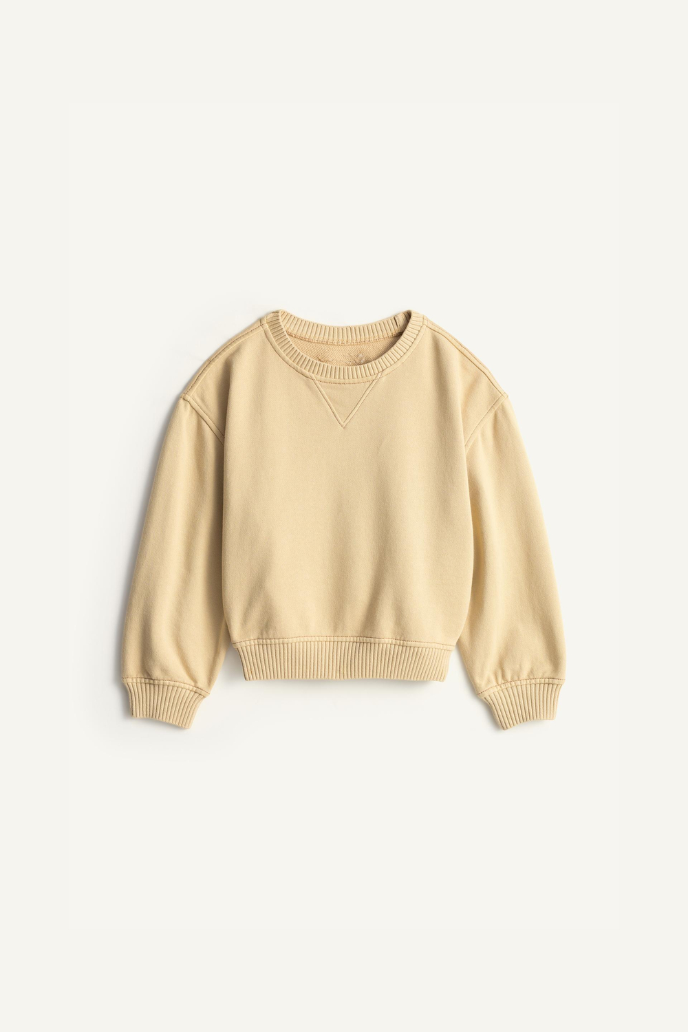 ZARA ТОЛСТОВКА С КРУГЛЫМ ВЫРЕЗОМ - LIMITED EDITION, БЕЖЕВЫЙ
