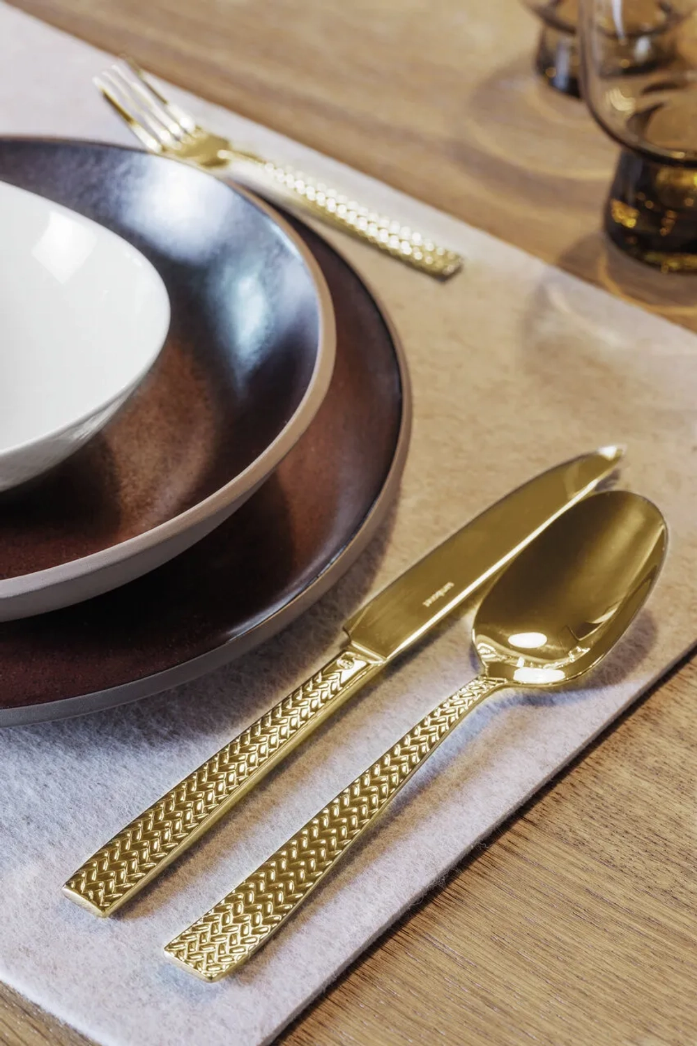 Sambonet Набор из 6 ложек для эспрессо Cortina PVD Gold 52722GA7