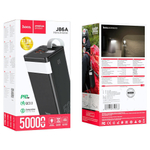 Внешний аккумулятор HOCO J86A 50000mAh PD20W+QC3.0, 3A, MicroUSB/Type-C+2xUSB, дисплей Black