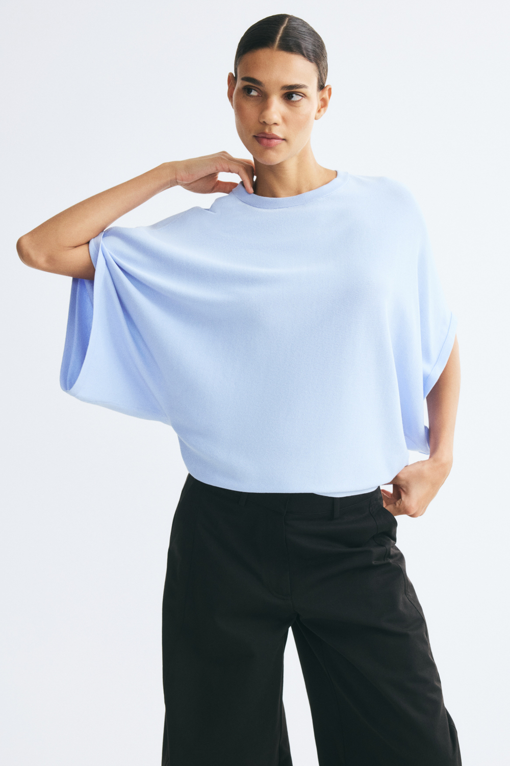 Тонкий трикотажный топ бокси - H&M