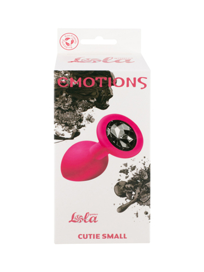 Анальная пробка Emotions Cutie Small Pink black crystal 4011-02Lola