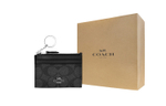 COACH Skinny Id Case Artificial Leather Document Wallet, Card Holder Regular Women"s Black