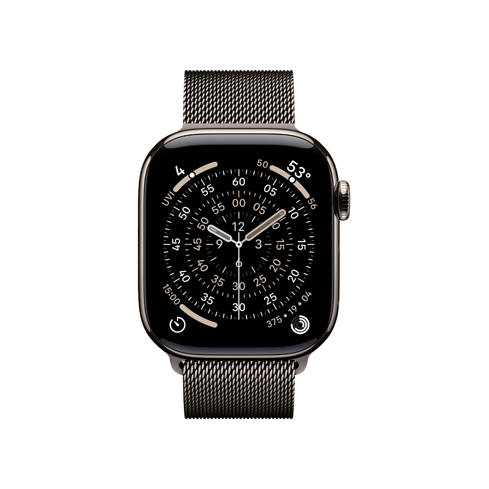 Умные часы Apple Watch Series 11 GPS + Cellular, 42mm, Natural Titanium Case with Slate Milanese Loop