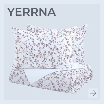 YERRNA Комплект постельного белья Евро, поплин