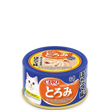 Inaba Ciao Toromi Milk Тунец Магуро/Куриное филе/Гребешок в овсяном молоке консервы для кошек 80 г