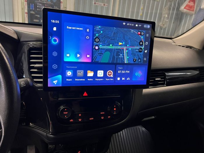 Магнитола для Mitsubishi Outlander 3 2012-2022 (рамка 9") - Parafar PF230T2LUX2 на Android 13, Быстрая, QLED 2K монитор 11" или 13", CarPlay, 4G SIM-слот