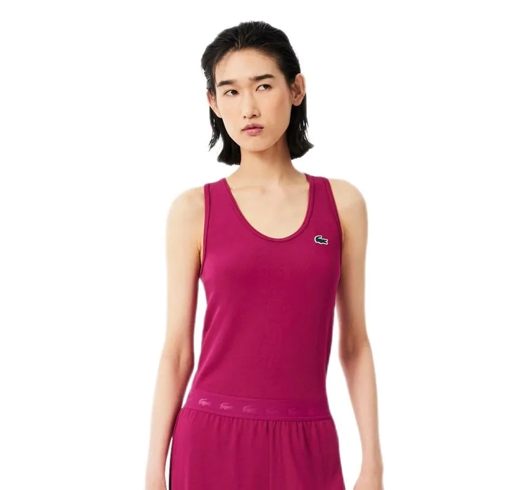 Женский топ теннисный Lacoste Sport Slim Fit - fuchsia pink