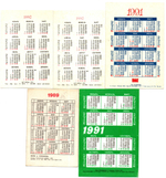 Календарики карманные 19 штук. Домашние животные - Кошки, Собаки - 1989 - 1994 гг. - СССР, Россия