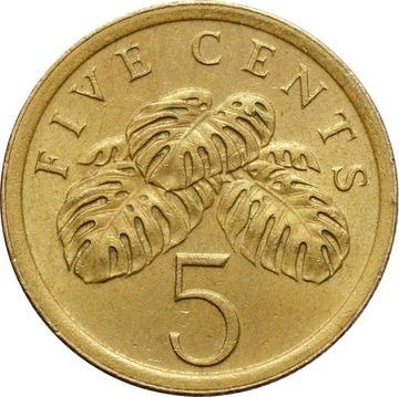5 центов 1985-1991 Сингапур