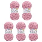 Пряжа Alize (Ализе) Softy Mega / уп.5 мот. по 100 г, 70м, 295 нежно-розовый