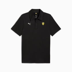 PUMA X SCUDERIA FERRARI МУЖСКАЯ РУБАШКА-ПОЛО ИЗ ТКАНИ CLOUDSPUN , ЧЕРНЫЙ