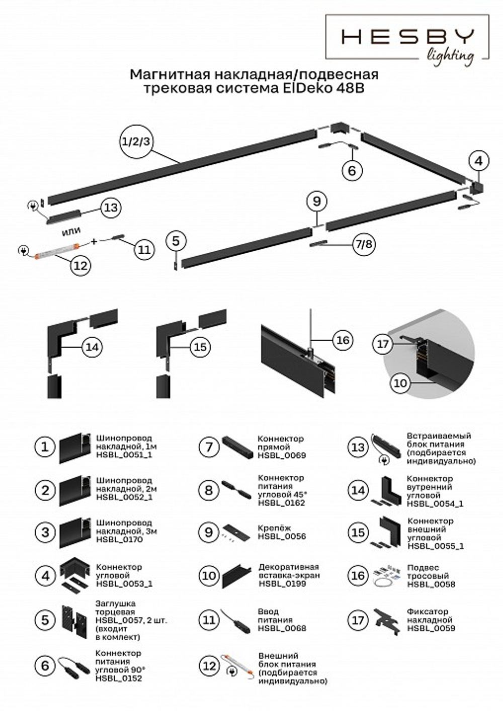 Вставка декоративная Hesby Lighting ElDeko HSBL_0199