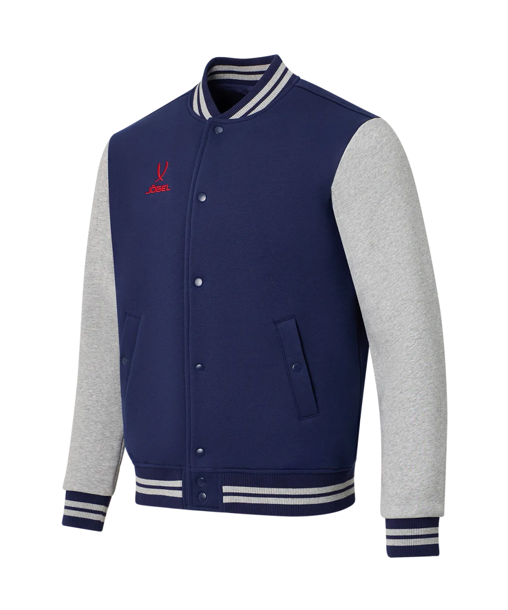 Бомбер ESSENTIAL Fleece Bomber, темно-синий/серый меланж