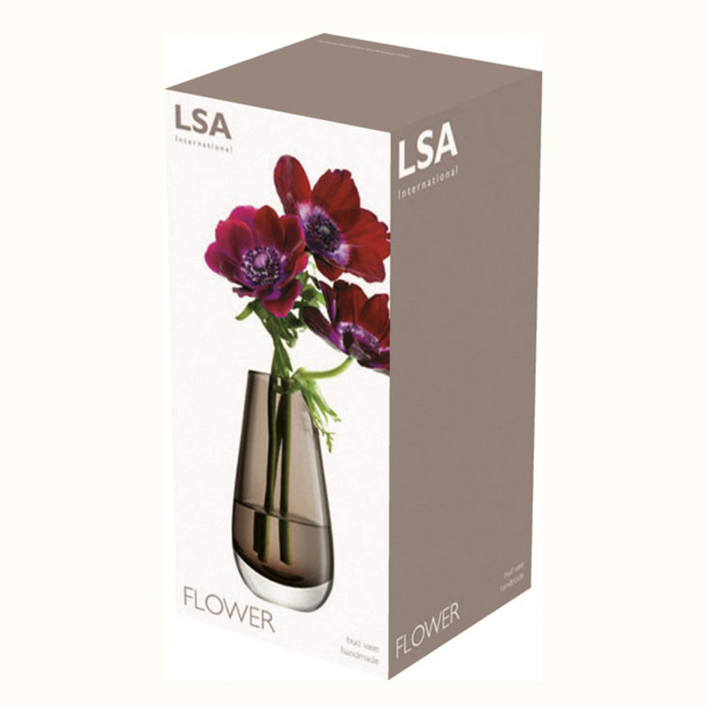 Ваза flower, 14 см, коричневая