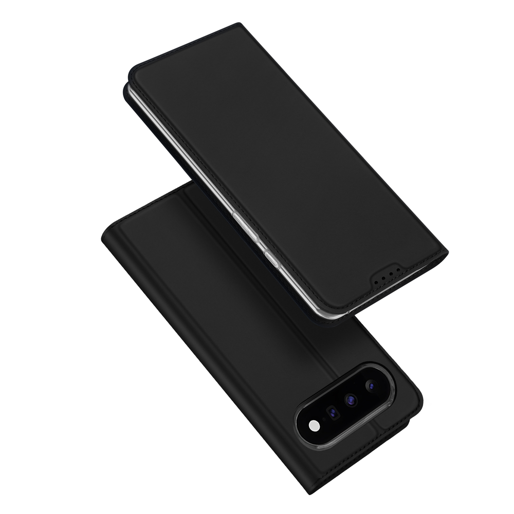 Чехол книжка из кожи черного цвета для Google Pixel 11, серия Skin Pro Series от Dux Ducis