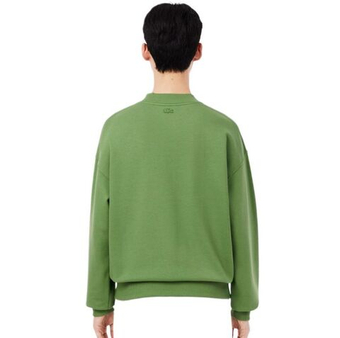 Мужская теннисная кофта Lacoste Embroidered Fleece - lamb's lettuce