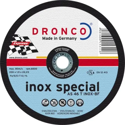 Абразивный отрезной диск AS 46 INOX 150х1,6 Dronco 1153250