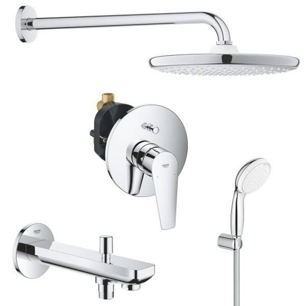 127256 Набор для ванны Bau Edge с изливом Bathroom Fittings