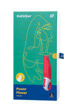 Satisfyer НЕ ЗАКАЗЫВАЕМ Vibes POWER FLOWER Нереалистичный вибратор , силикон, красный, 18,8 см.