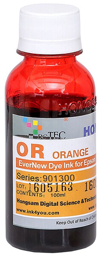 Чернила DCTec — HONGSAM водорастворимые для Epson серия: 901300 - Orange (Оранжевый) 100 мл. Чернила DCTec — HONGSAM водорастворимые для Epson серия: 901300 - Orange (Оранжевый) 100 мл.