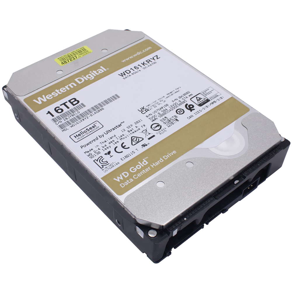 Серверный жесткий диск HDD Western Digital Gold 16TB SATA 7.2K 3.5" WD161KRYZ