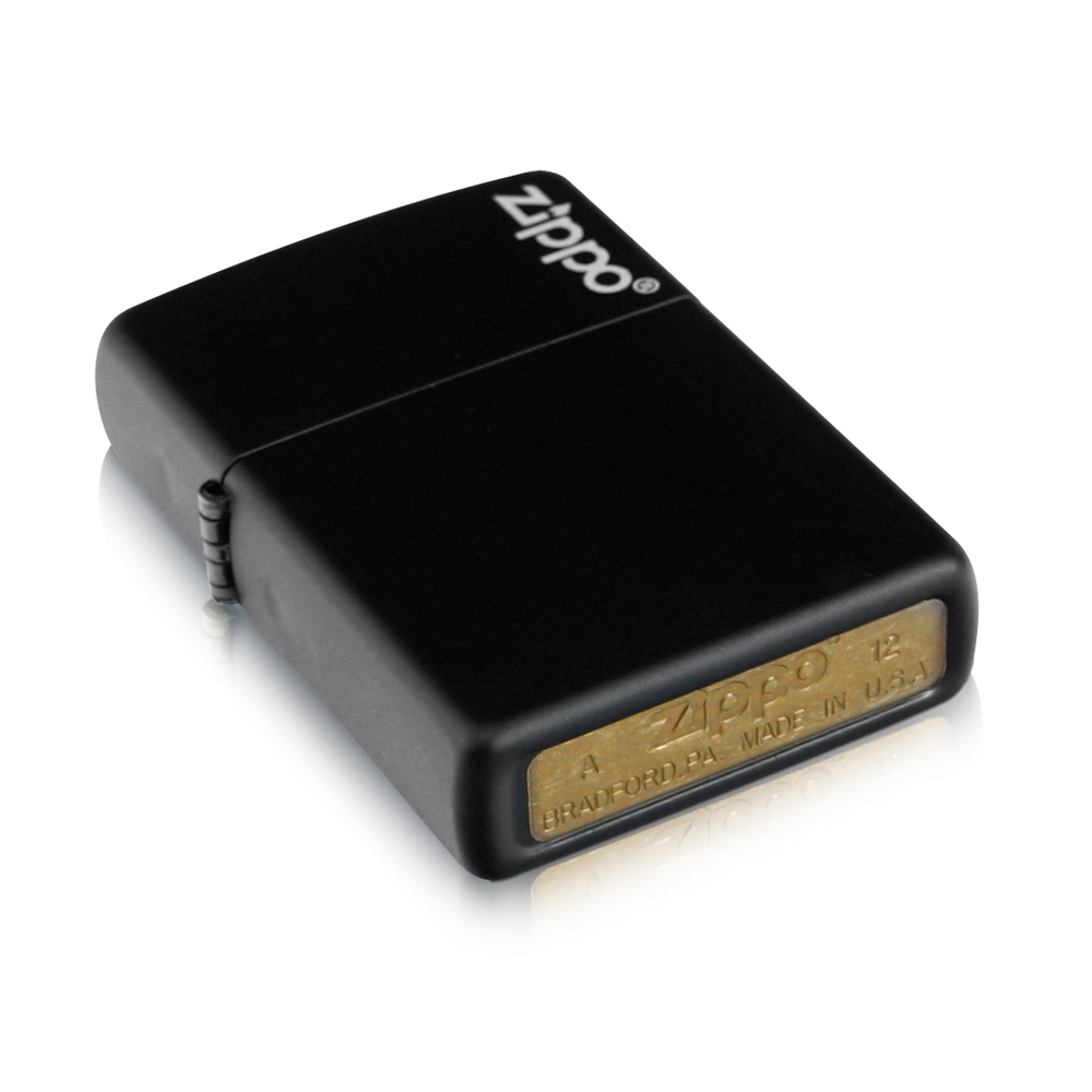Зажигалка Zippo ZL* с покрытием Black Matte, латунь/сталь, чёрная с фирменным логотипом, матовая